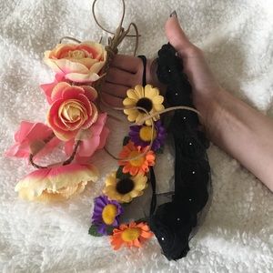 Flowered headbands!